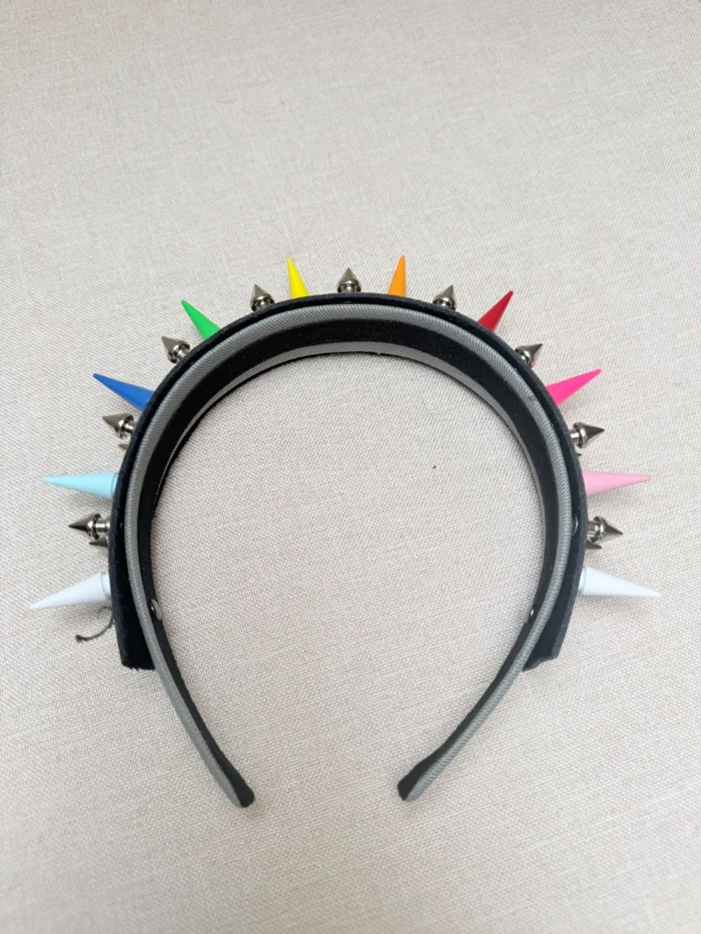 Rainbow Spiked LGBTQ Goth Punk Headband
